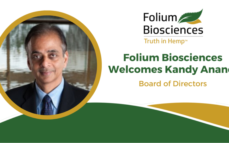 Kandy Anand Joins Folium Biosciences Board of Directors Press Release